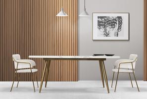 Modern Minimalist Wardrobe with Geometric Grooves and Natural Wood Finish | Material Depot